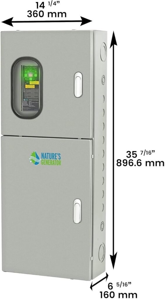 Natures Generator Packs 3840Wh Solar Generator + 125A Automatic Transfer Switch, Lithium Batteries, 6000W Power Station for Home Backup, RVs, Emergencies, Power Outages, and Outdoor Camping