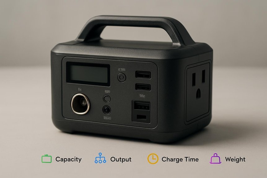 capacity output charge time weight