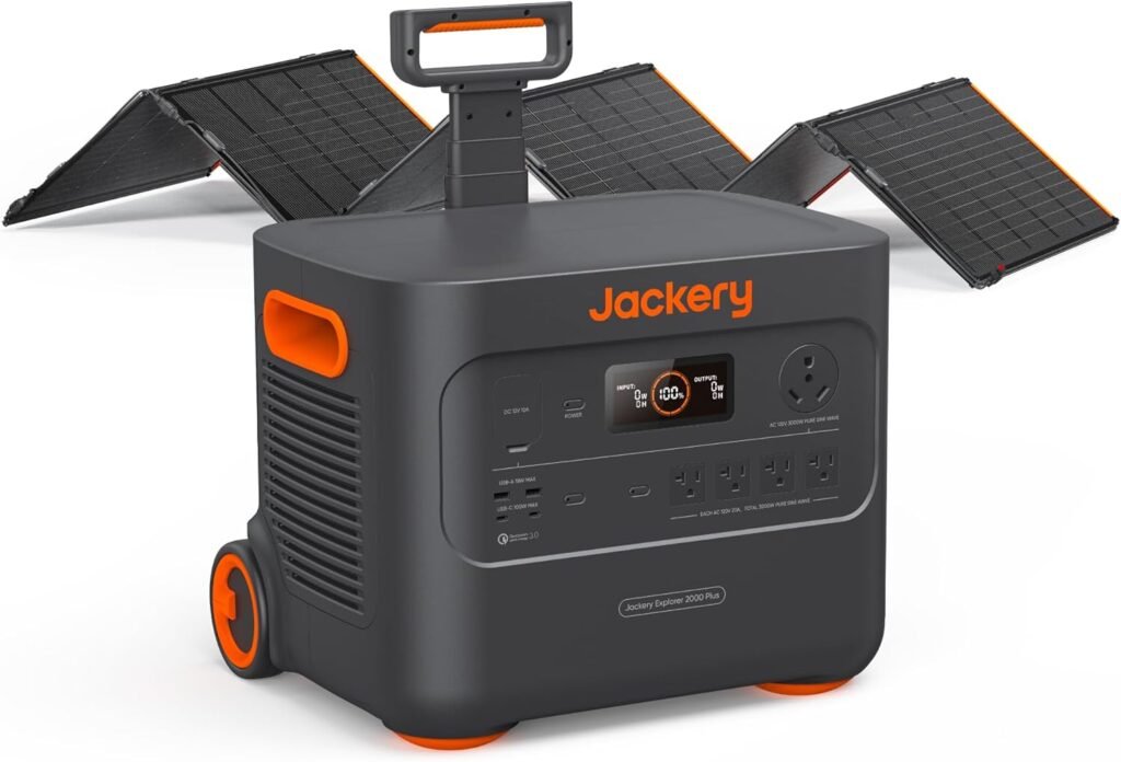 Jackery Explorer Plus Portable Power Station, 2042Wh LiFePO4 Solar Generator, 3000W AC Output, Expandable to 24kWh, UPS Home Backup for Emergency Camping RV Off-Grid(Solar Panel Optional)