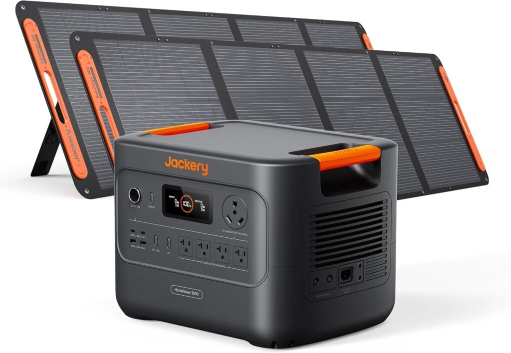 Jackery HomePower Portable Power Station, 3600W (Surge 7200W) Output, 3072Wh LFP Battery Solar Generator, Essential Home Backup for Home Use, Power Outage, RV, Emergencies (Solar Panel Optional)