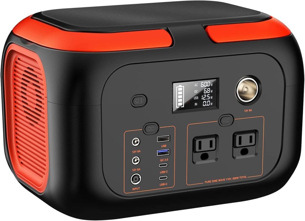 SinKeu 200W Portable Power Station, 42000mAh Solar Generator with 110V AC Outlet, DC, USB C, USB QC3.0, 155Wh Backup Battery Pack Power Supply for Camping Essential Road Trip Home Outdoor Emergency
