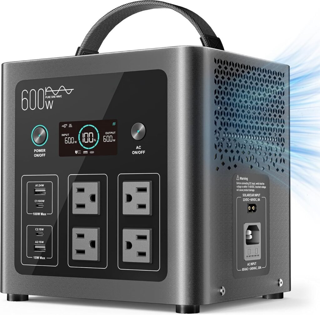 LIBRIDS Portable Power Station C600, 640Wh Solar Generator 600W AC Output LIBRIDS Portable Power Station C600, 640Wh Solar Generator 600W AC Output